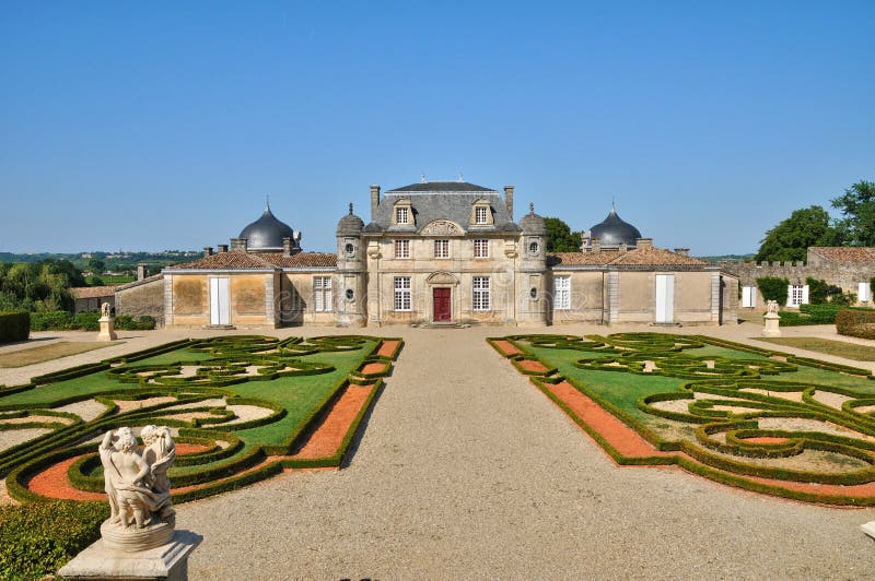 Classical castle of Malle in Gironde