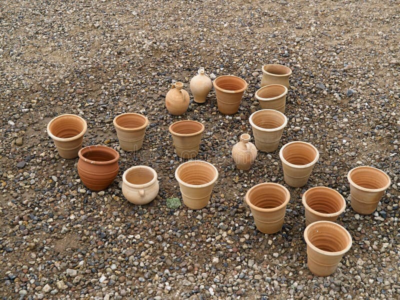 Classical Clay Pots for Gardening Stock Image Image of trade, object 97271075