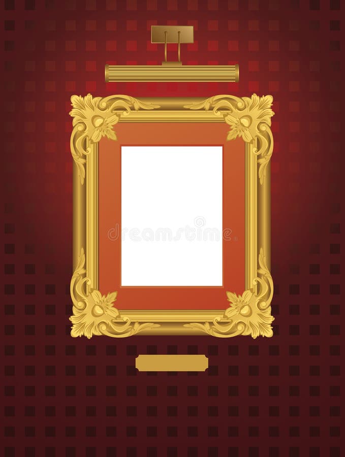 Classical frame with lamp.