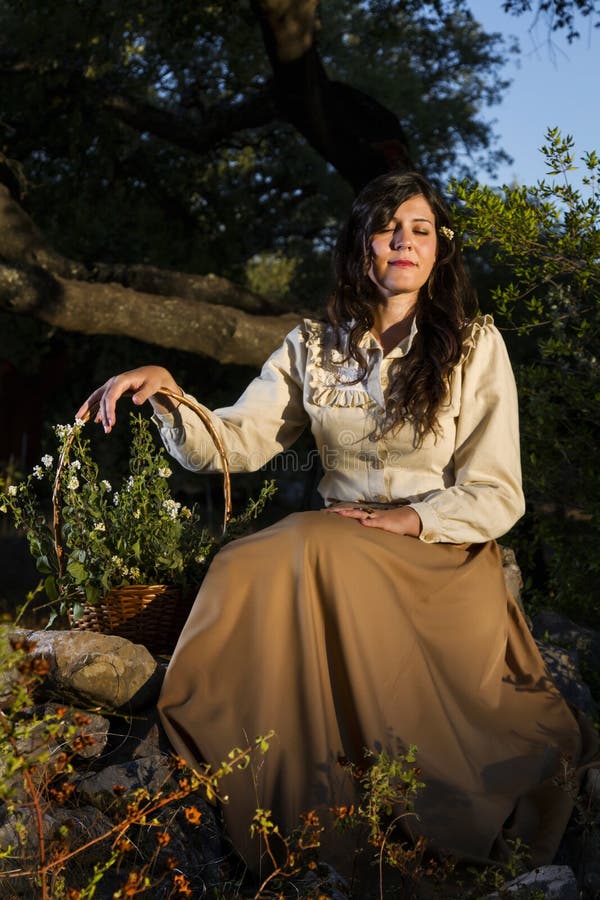 Classical Girl On The Contryside Stock Image Image Of Times Leisure 29173563