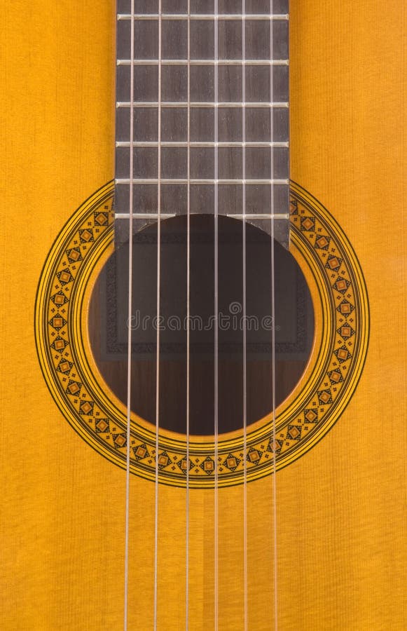 Classical Guitar Sound Hole Stock Photo Image of strings, close 11056944