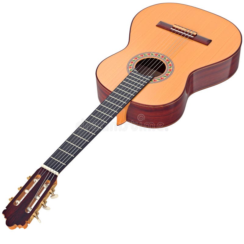 Classical guitar wooden professional royalty free illustration Classical guitar wooden professional royalty free illustration