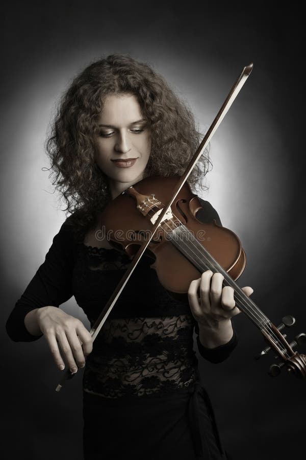 Classical musician violin player royalty free stock photo