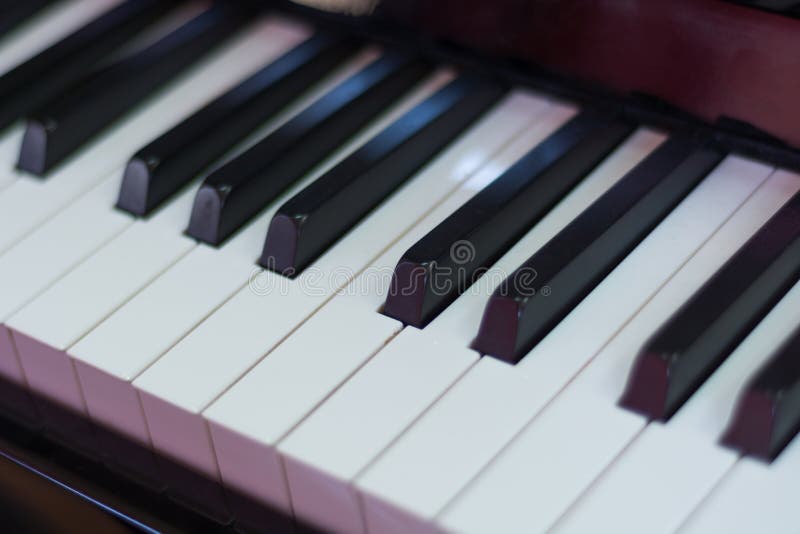 Harmonious Melodies: Close-Up of Classical Piano Keyboard royalty free stock photos