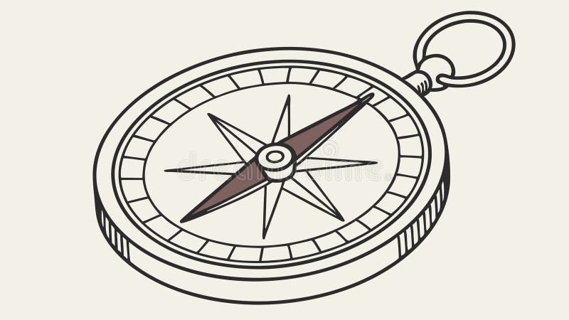 Classico Compass Navigation Tool Vector Direction Finder Design Generative AI royalty illustrazione gratis