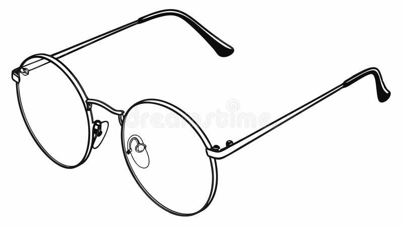 Classico Icona Occhiali arrotondati Simbolo della saggezza e dello stile Vettore Generative AI. Un'illustrazione vettoriale senza tempo di occhiali rotondi spesso associata a saggezza intellettuale e stile vintage. Ideale per eventi letterari o contenuti educativi. Questo accessorio iconico aggiunge un tocco di sofisticazione e fascino classico a qualsiasi progetto vettoriale Generative AI
