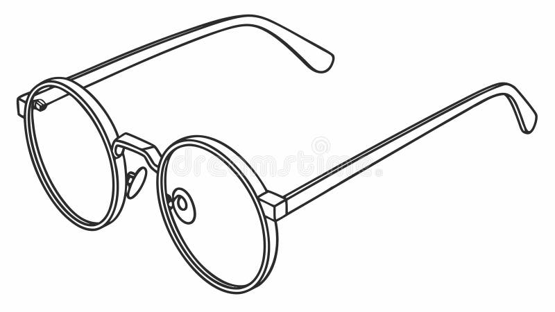 Classico Round Eyeglass Vector Intellettuali Fashion Accessory Vector Generative AI illustrazione vettoriale