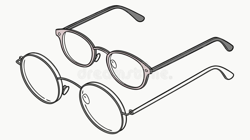 Classico Round Eyeglass Vision e Intellect Accessory Vettore Generative AI royalty illustrazione gratis