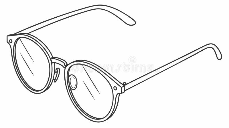 Classico Round Eyeglass Visione e Intelligenza Vettore Generative AI illustrazione di stock