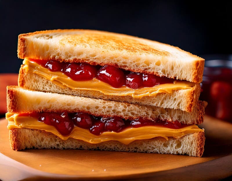 Classico sandwich con burro di arachidi e gelatina. Generative AI royalty illustrazione gratis