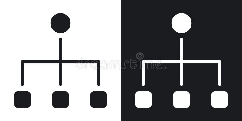 Classification thin line vector icon set royalty free illustration