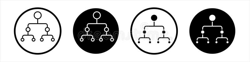 Classification thin line vector icon set stock illustration
