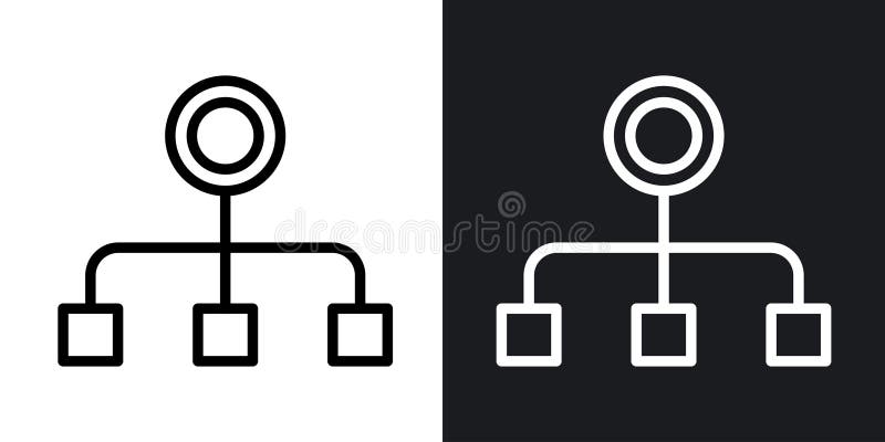 Classification thin line vector icon set stock illustration