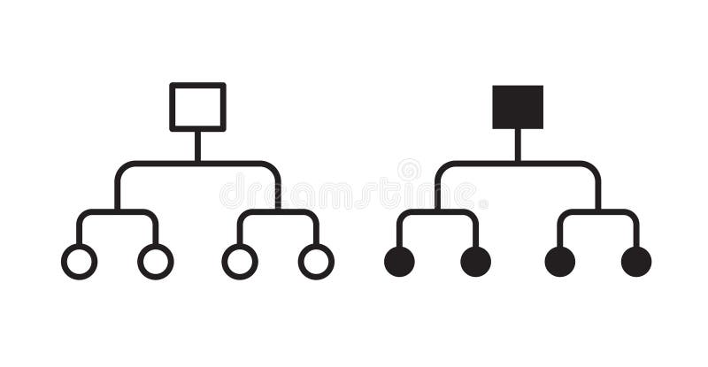 Classification thin line vector icon set royalty free illustration