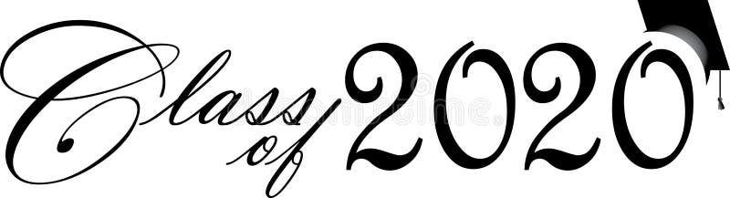 Download Class Of 2020 Script With Graduation Cap Stock ...