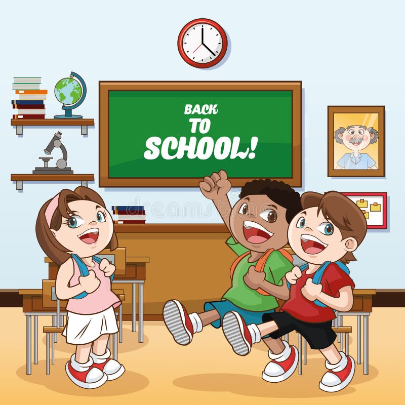 Classroom Back To School Design Stock Vector - Illustration of vector ...