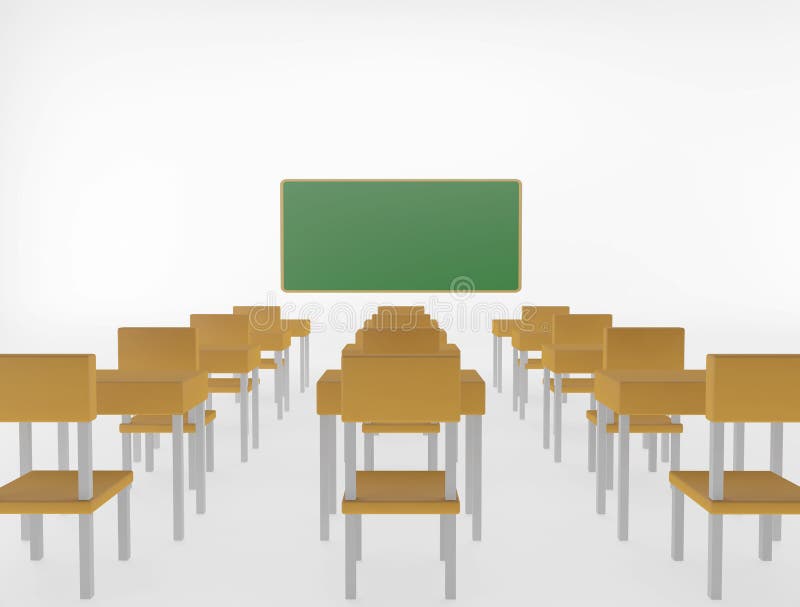 Classroom On White Background Royalty Free Stock Photography Image
