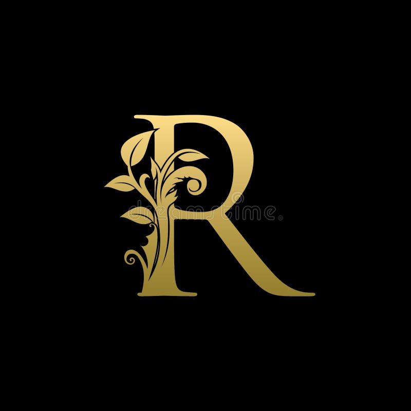 Classy Gold Leaf VB Letter Logo Stock Illustration - Illustration of ...