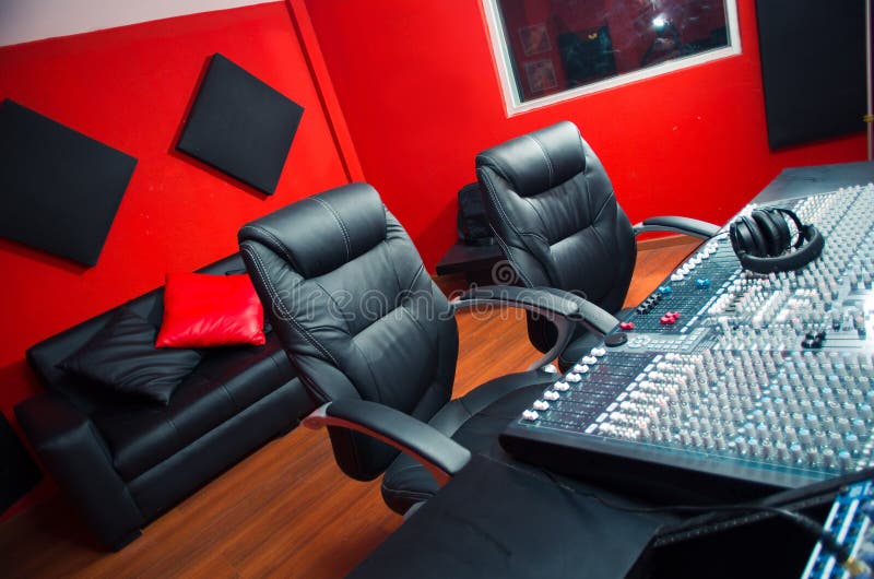 Classy Professional Recording Studio Setup, Large Desk with Mixing