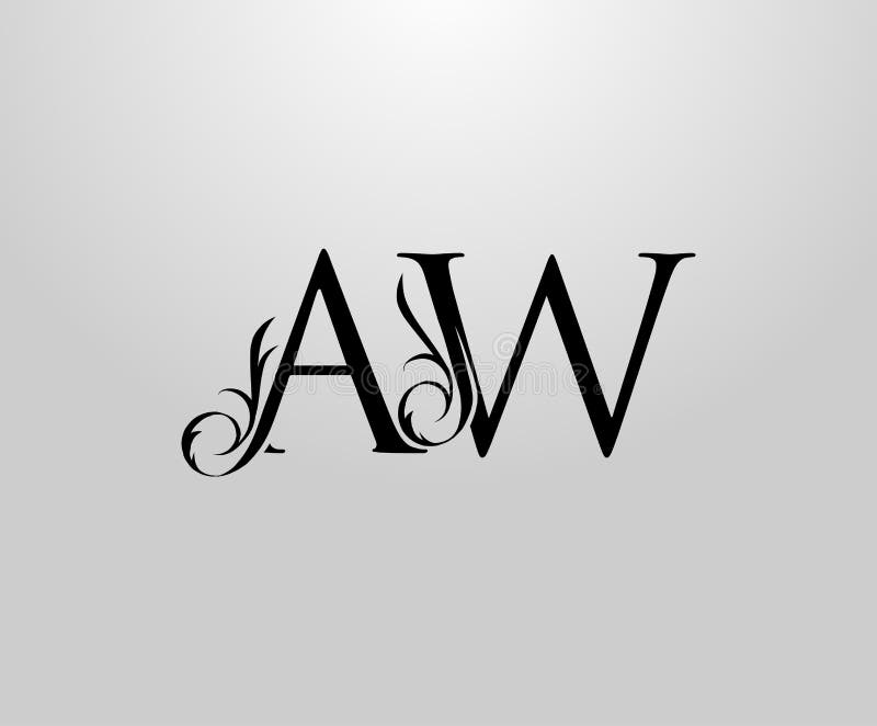 Classy a, W and AW Letter Logo. Graceful Floral Alphabet Mark for Book  Design, Letter Stamp, Weeding Card, Brand Name, Restaurant Stock Vector -  Illustration of luxurious, design: 185132878