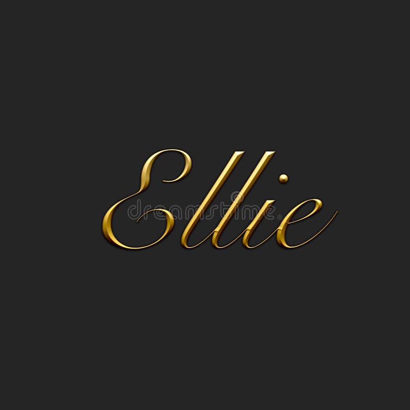 Ellie Female Name - in Stylish Lettering Cursive Typography Text