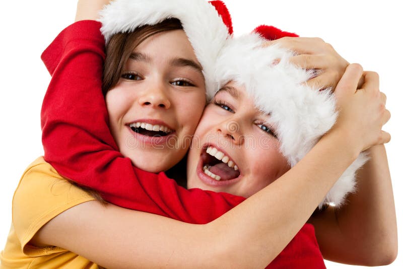 claus obejmowanie żartuje Santa obraz stock claus obejmowanie żartuje Santa obraz stock