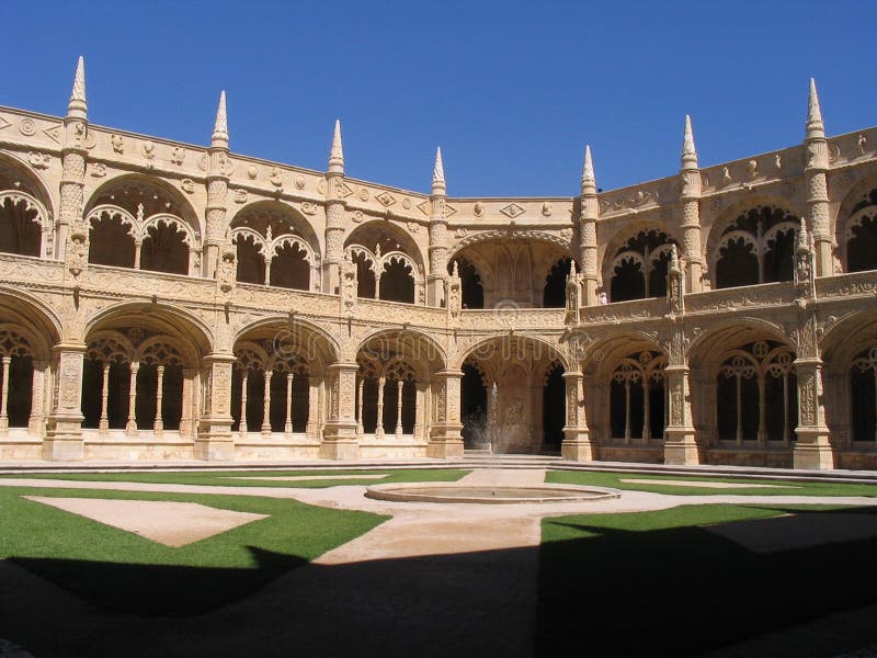 Download Claustro De Jeronimo Σάο Mosteiro Στοκ Εικόνα - εικόνα από καθολικός, άγιος: 382297