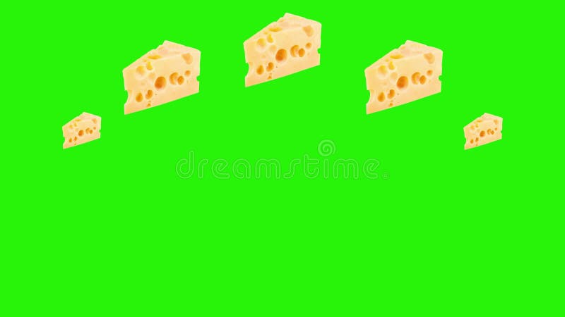 Clave de croma de elemento de fuente gráfica de la animación de las secciones de queso libre illustration