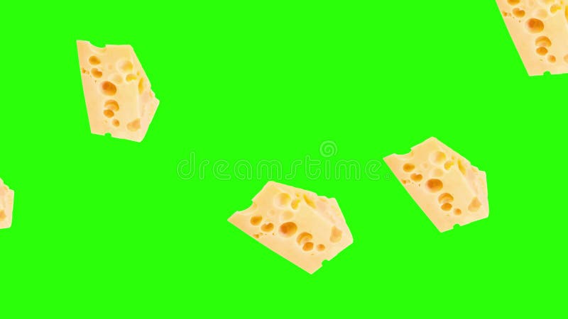 Clave de croma de elemento de fuente gráfica de la animación de las secciones de queso stock de ilustración