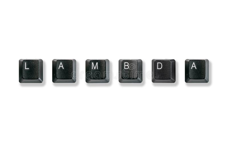 Clavier de l'ordinateur orthographe lambda isolé sur fond blanc photo libre de droits