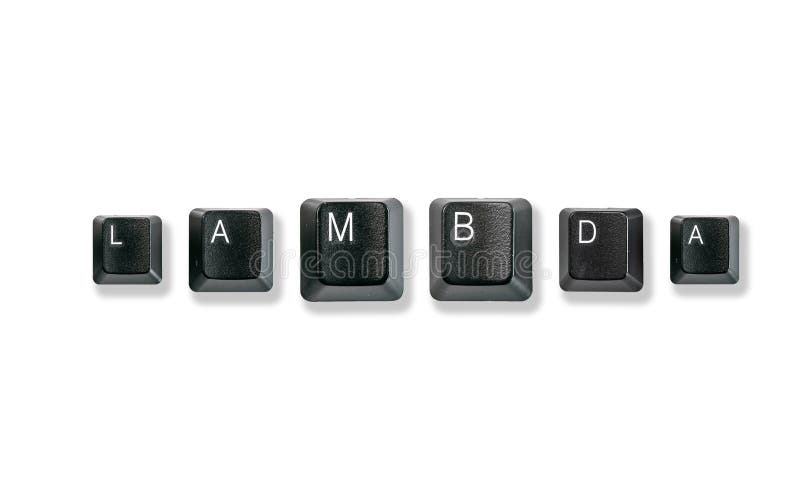 Clavier de l'ordinateur orthographe lambda isolé sur fond blanc photographie stock libre de droits