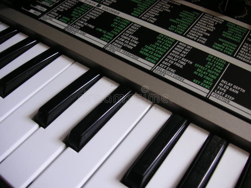Clavier de synthétiseur. Détails de clavier d'un synthétiseur