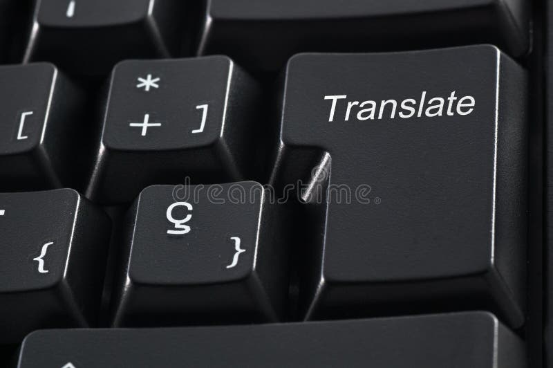 Computer keyboard with the word translate instead of the Enter key. Computer keyboard with the word translate instead of the Enter key