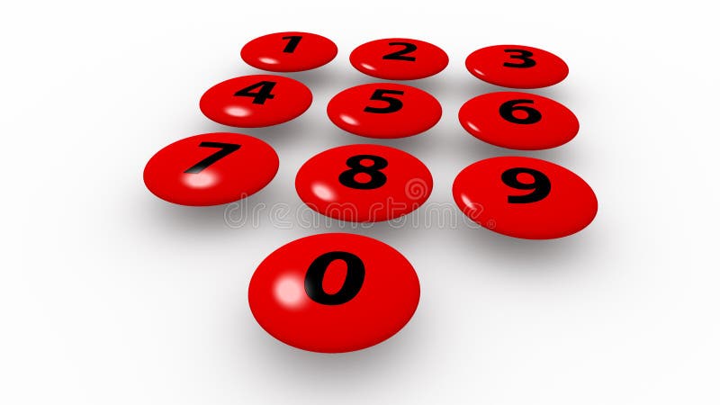 Clavier numérique. Clés rouges flottant au-dessus de la prise de masse blanche, XXL