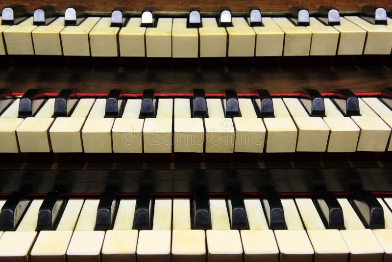 Keyboards of church's organ in France. Keyboards of church's organ in France