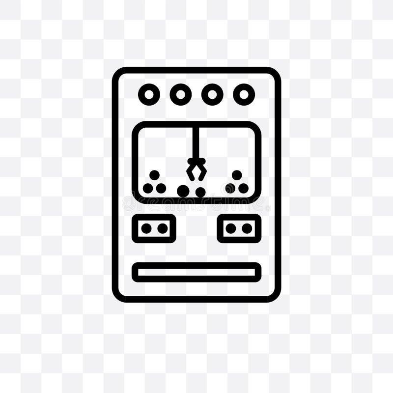 Claw machine vector linear icon isolated on transparent background, Claw machine transparency concept can be used for web and mobi vector illustration Claw machine vector linear icon isolated on transparent background, Claw machine transparency concept can be used for web and mobi vector illustration