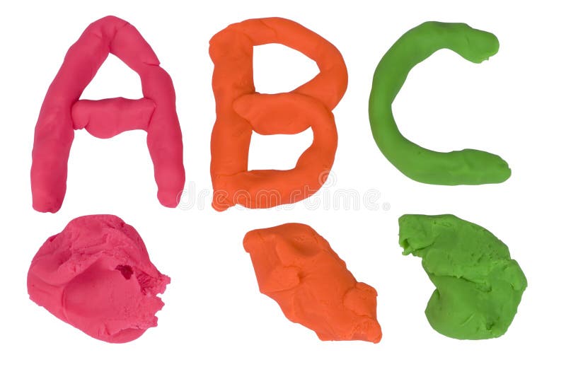 Clay alphebet letters