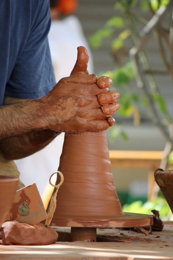 Clay artist stock image. Image of shape, clay, arms, artist 54144969
