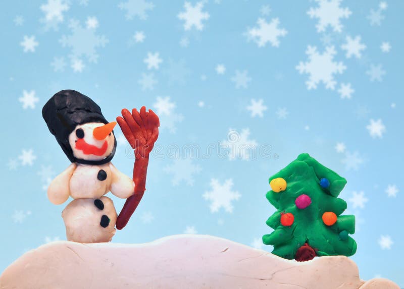 Clay Christmas Figures stock illustration. Illustration of loop 27961712