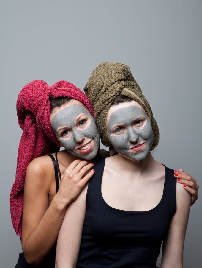 Clay facial mask stock image. Image of adult, pamper 29529505