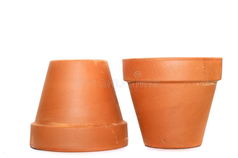 Clay flower pots stock image. Image of flower, macro 27665977