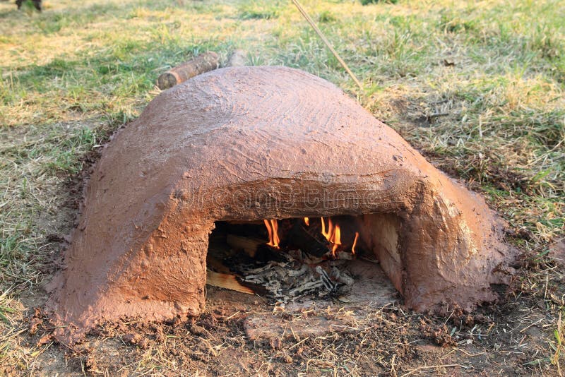 Clay oven stock image. Image of indoors, house, fire 35652555