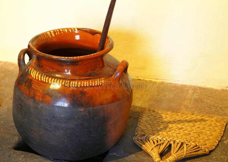 Traditional Clay Pot for Cooking Beans, Mexico City.t I Stock Image Image of cook, traditional