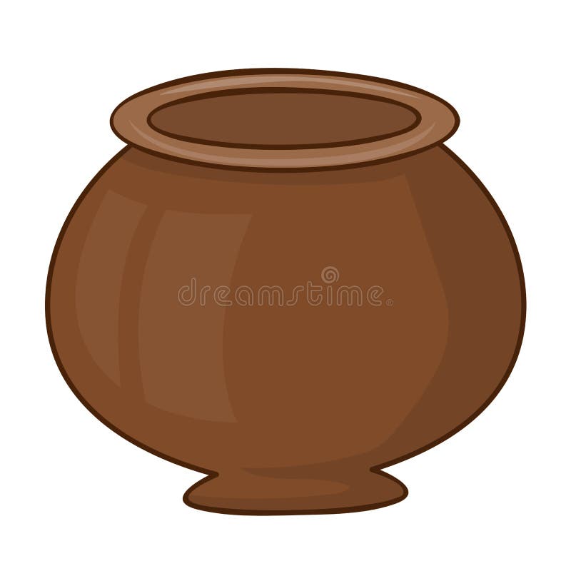 Clay Pot Isolated Illustration Stock Vector - Illustration of vase,  earthen: 142778133