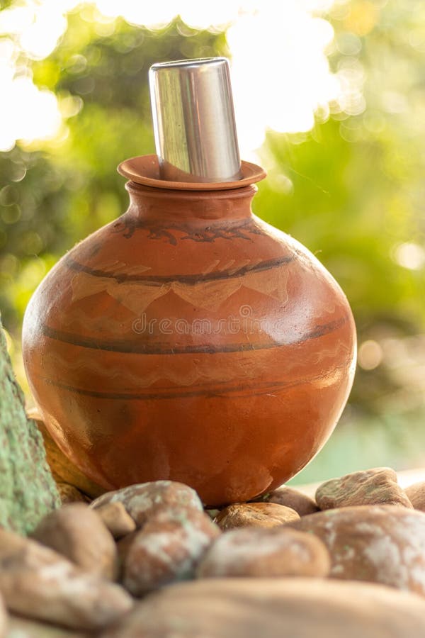 Clay Water Pot stock photo. Image of decorative, asia - 153337808