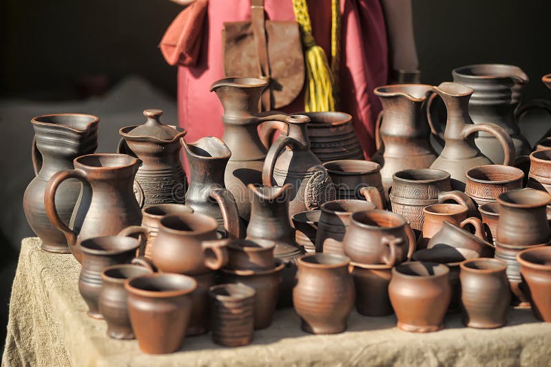 Clay pots and jugs