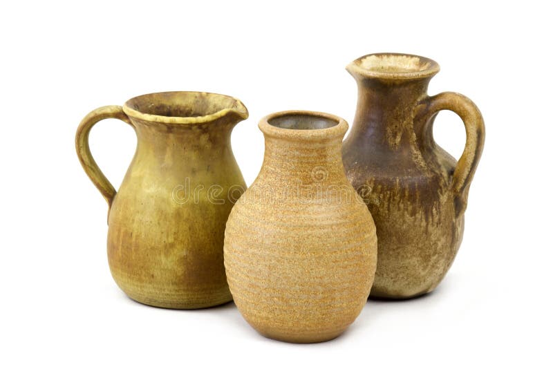Clay Pots, Old Ceramic Vases Stock Photo Image of background