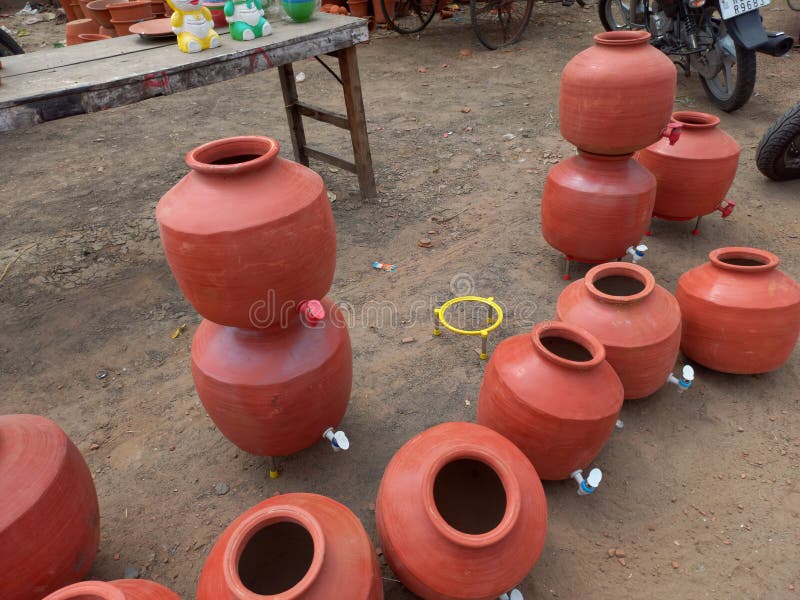 Clay Pottery, Rajasthan, India Stock Photo Image of mitti, utensils 225791950