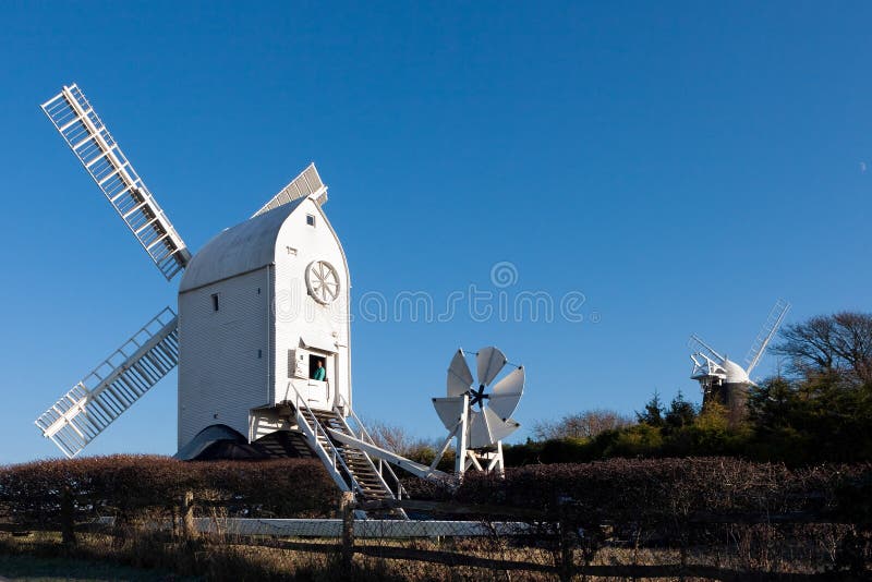 CLAYTON, EAST SUSSEX/UK - JANUARY 3 : Jack and Jill Windmills on