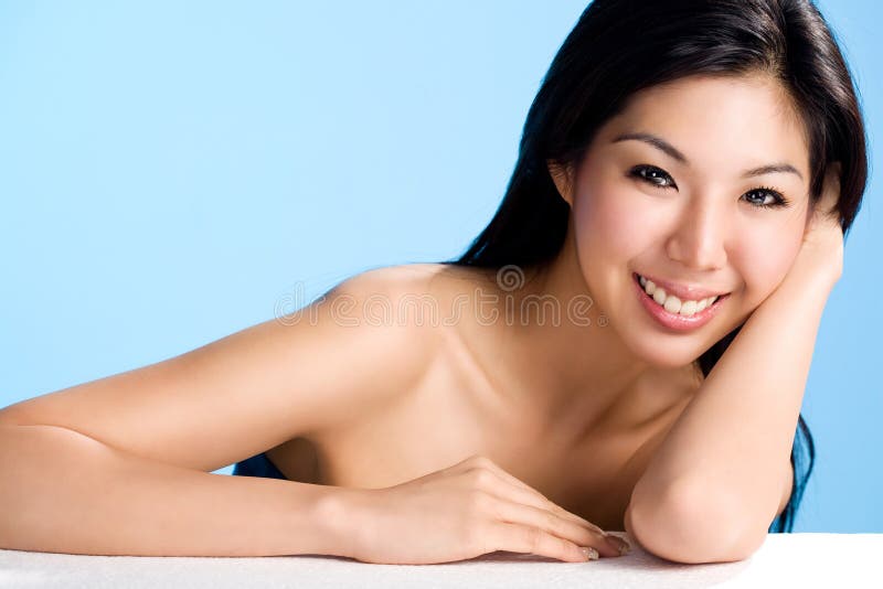 Clean and beautiful face of asian woman